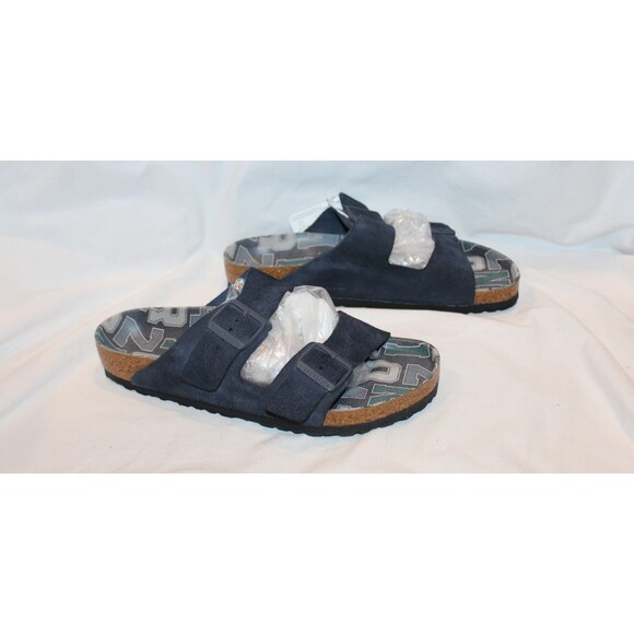 BIRKENSTOCK MEN\'S ARIZONA BS VARSITY LEATHER SANDALS BLUE NEW US 9 EU 42 REG main image 7